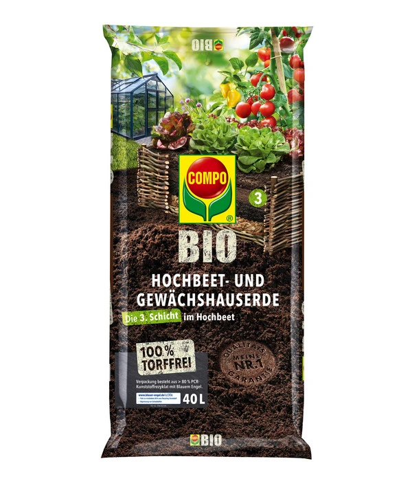COMPO BIO Hochbeet- Und Gewächshauserde, 40 L 1 COMPO BIO Hochbeet- Und Gewächshauserde, 40 L