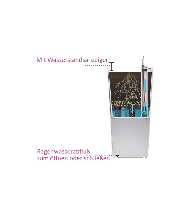 Dehner Kunststoff-Topf Elise, Konisch, Glänzend, Inkl. Bewässerungssystem 3 Dehner Kunststoff-Topf Elise, Konisch, Glänzend, Inkl. Bewässerungssystem – Bild 3