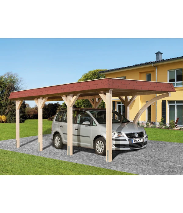 Weka Leimholz-Flachdach Einzelcarport 615 1 Weka Leimholz-Flachdach Einzelcarport 615