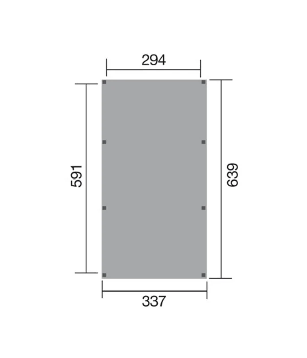Weka Leimholz-Flachdach Einzelcarport 615 2 Weka Leimholz-Flachdach Einzelcarport 615 – Bild 2