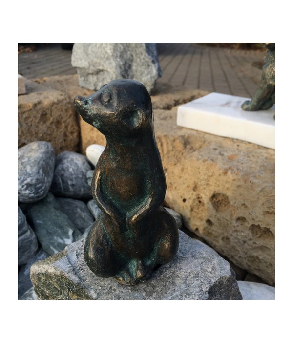 Rottenecker Bronze-Erdmännchen Mittel, Wasserspeiend 2 Rottenecker Bronze-Erdmännchen Mittel, Wasserspeiend – Bild 2