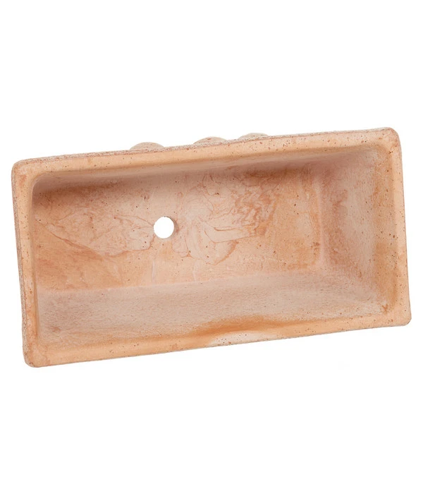 Degrea Terrakotta-Blumenkasten Mit Olivendekor 2 Degrea Terrakotta-Blumenkasten Mit Olivendekor – Bild 2