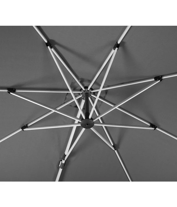 Schneider Premium Ampelschirm Monaco, Granitgrau, Quadratisch, Ca. B300/T300 Cm 8 Schneider Premium Ampelschirm Monaco, Granitgrau, Quadratisch, Ca. B300/T300 Cm – Bild 8