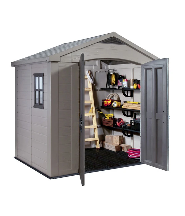 Keter Kunststoffgerätehaus Factor 8x6, Ca. B256,5/H243/T182 Cm 2 Keter Kunststoffgerätehaus Factor 8x6, Ca. B256,5/H243/T182 Cm – Bild 2
