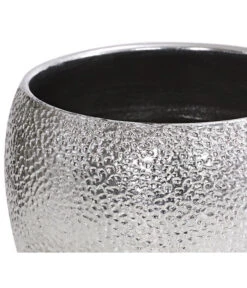 Dehner Keramik-Übertopf Rosella, Bauchig, Silber -Gardena Store 3136926 PR DE 001 KeramikTopfRosellaChromDehnerExpressHerzig