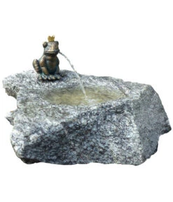 Rottenecker Granit-Gartenbrunnen Froschkönig Otto, 25 X 40 X 20 Cm