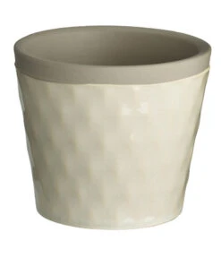 Dehner Keramik-Übertopf Ariane, Konisch, Hellgrau, Ca. Ø8 Cm