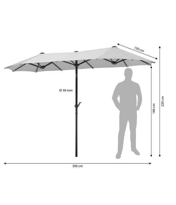 Schneider Classics Sonnenschirm Salerno, Rechteckig, Ca. B300/T150 Cm 6 Schneider Classics Sonnenschirm Salerno, Rechteckig, Ca. B300/T150 Cm – Bild 6