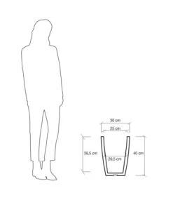 Farmet Kunststoff-Topf-Set Hydra, Konisch, Grau, 2-teilig -Gardena Store 4183133 WE DE 004 HYDRARunderPflanzkuebelDurchmesser30cm40cmhochSTEINBEIGE