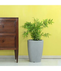 Farmet Kunststoff-Topf-Set Hydra, Konisch, Grau, 2-teilig -Gardena Store 4183620 WE DE 002 HYDRARunderPflanzkuebelDurchmesser36cm50cmhochSTEINBEIGE