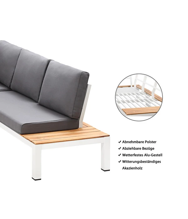 Dehner Aluminium-Lounge Malibu, 2-teilig 3 Dehner Aluminium-Lounge Malibu, 2-teilig – Bild 3