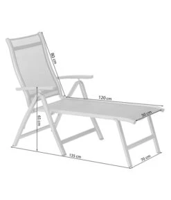 Dehner Gartenliege Chicago, Ca. B70/H72/T180 Cm 10 Dehner Gartenliege Chicago, Ca. B70/H72/T180 Cm -Gardena Store 4210258 WE FS 001 SkizzeLiegeChicagoNE