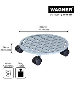 Wagner Pflanzroller, Ø 29 Cm -Gardena Store 4426243 WE DE 001 PflRollerMultiGusseisen