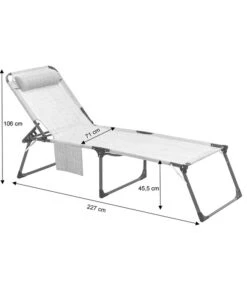 Dehner Gartenliege Mallorca, Ca. B71/H106/T227 Cm -Gardena Store 4498341 4418174 4498101 4498176 WE FS 002 LiegeMallorcaSkizze