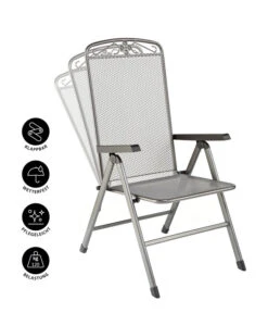 MWH Klapp-Gartensessel Savoy -Gardena Store 5312095 WE IG 001 KLAPPSESSELSAVOYEGRAU