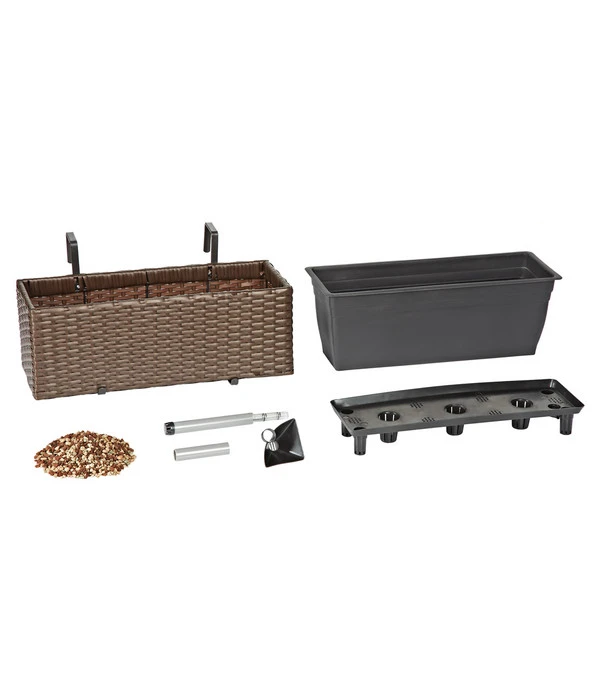 Dehner Kunststoff-Balkonkasten Florenz, Braun 3 Dehner Kunststoff-Balkonkasten Florenz, Braun – Bild 3