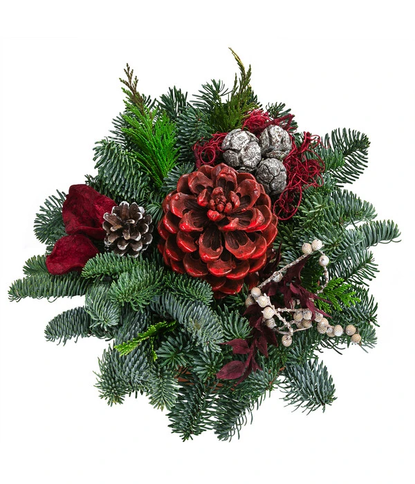 Grabgesteck In Terrakotta-Schale, Rund, Rot, Ca. Ø30/H20 Cm 1 Grabgesteck In Terrakotta-Schale, Rund, Rot, Ca. Ø30/H20 Cm