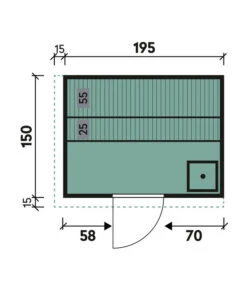 Wolff Finnhaus Innensauna De Luxe Elaia, Ca. B210/H202/T165 Cm -Gardena Store 6618821 WE BG 001 FinnhausInnensaunadeluxeElaia