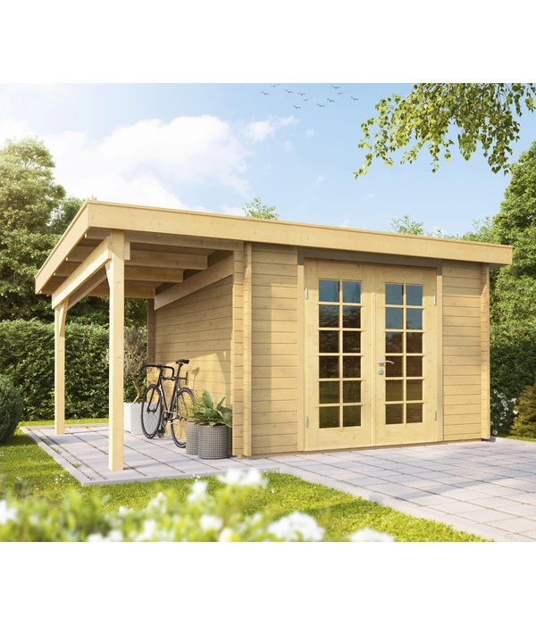 Wolff Finnhaus Gartenhaus Pulti 34-B Typ 3, Inkl. Seitendach A, Ca. B480/H217/T300 Cm 2 Wolff Finnhaus Gartenhaus Pulti 34-B Typ 3, Inkl. Seitendach A, Ca. B480/H217/T300 Cm – Bild 2