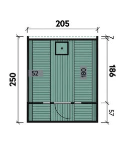 Wolff Finnhaus Saunafass Basic 250 Montiert, Ca. B205/H210/T250 -Gardena Store 6619043 WE DE 001 FinnhausSaunafass