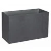 EDA-plastiques Kunststoff-Blumenkasten Basalt, Rechteckig, Anthrazit, Ca. B99,5/H60/T39,5 Cm