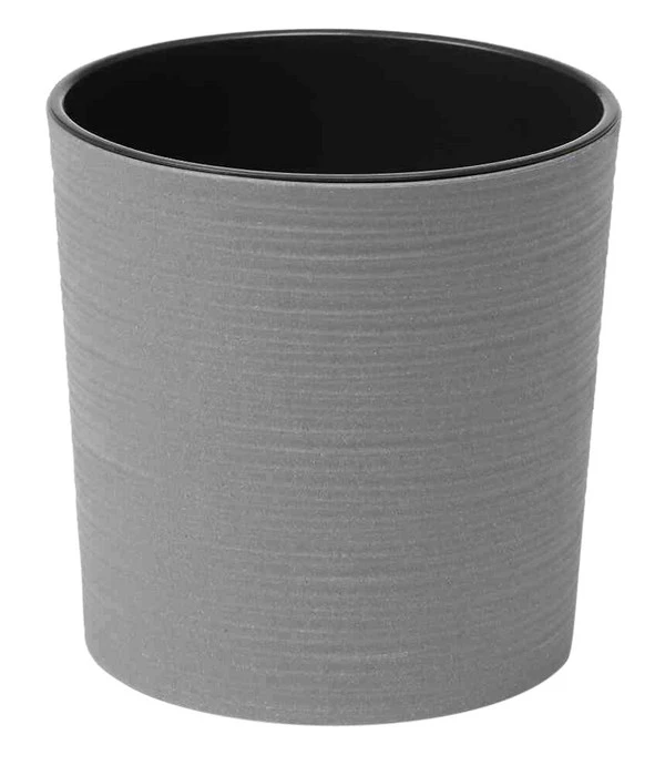 Siena Garden Kunststoff-Topf ECO Lens, Rund, Grau, Ca. Ø25/H25 Cm, 2er-Set 2 Siena Garden Kunststoff-Topf ECO Lens, Rund, Grau, Ca. Ø25/H25 Cm, 2er-Set – Bild 2