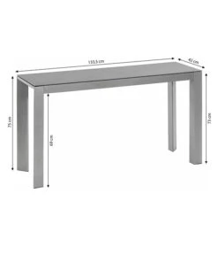 Dehner Balkontisch Chicago, Ca. B133,5/H75/T42 Cm 6 Dehner Balkontisch Chicago, Ca. B133,5/H75/T42 Cm -Gardena Store 6734651 WE BG 001 BalkontischChicagoSchmalNE