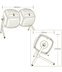Lifetime Komposter Zwilling -Gardena Store 6754014 WE FS 002 KomposterZwilling