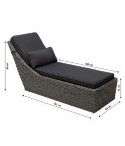 Dehner Sunlounger Toska, Ca. B64/H80/T180 Cm -Gardena Store 6875744 WE BG 001 LiegeToskaNeu