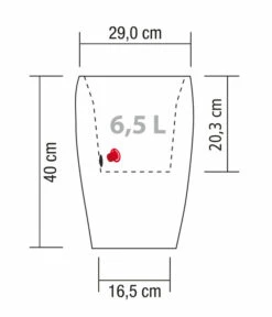Scheurich Kunststoff-Topf Barceo High, Rund -Gardena Store 6878946 WE BG 001 ScheurichTopfBarceoHigh