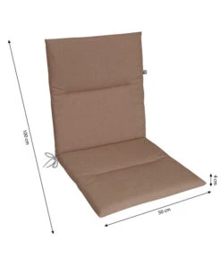 KETTtex Niederlehnerpolster Lindos Taupe, Ca. B100/H4/T50 Cm -Gardena Store 6907000 WE BG 001 KETTtexNiederlehnerpolsterLindosTaupe