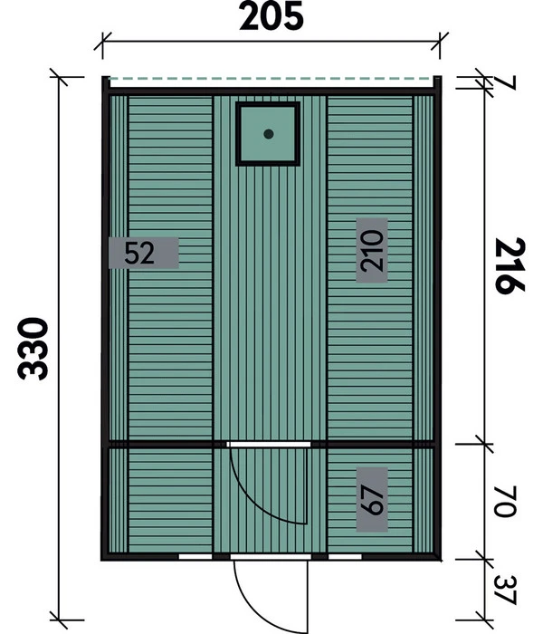 Wolff Finnhaus Saunafass Basic 330 Montiert, Ca. B205/H210/T330 Cm 2 Wolff Finnhaus Saunafass Basic 330 Montiert, Ca. B205/H210/T330 Cm – Bild 2
