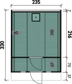 Wolff Finnhaus Saunafass 330 De Luxe Bausatz, Thermoholz, Ca. B235/H242/T330 Cm -Gardena Store 6934046 WE DE 001 FinnhausSaunafass330