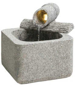 Dehner Granit-Gartenbrunnen Bambu, Ca. H47 Cm