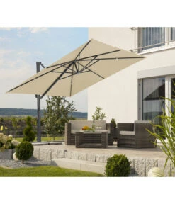 Schneider Ampelschirm Rhodos Smart, Quadratisch, Ca. B300/T300 Cm -Gardena Store 6953384 WE MO 001 SchneiderAmpelschirmRhodosSmartnatur