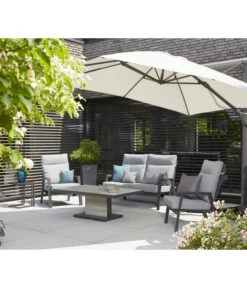 Siena Garden Ampelschirm Sunset N+, Quadratisch, Ca. B300/T300 Cm -Gardena Store 6988075 WE MO 001 SienaGardenAmpelschirmSunsetN300x300cmGrau