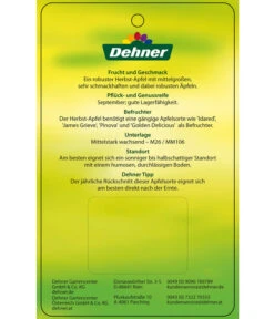 Herbstapfel 'Rubinola' -Gardena Store 7747165 HerbstapfelRubinola Etikett 2