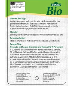 Bioland Koriander -Gardena Store 8001984 BioKoriander Etikett neu 2